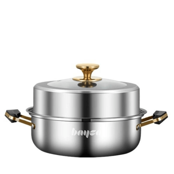 【中國直郵】 拜格 蒸籠單層不銹鋼家用燉蒸煮一體28CM 1個