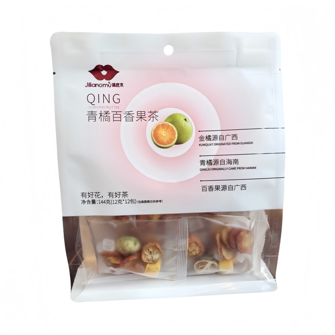 集良木 青橘百香果茶 独立包装 水果柠檬片 144g 12小包【拒绝碎茶】【补充VC美白】