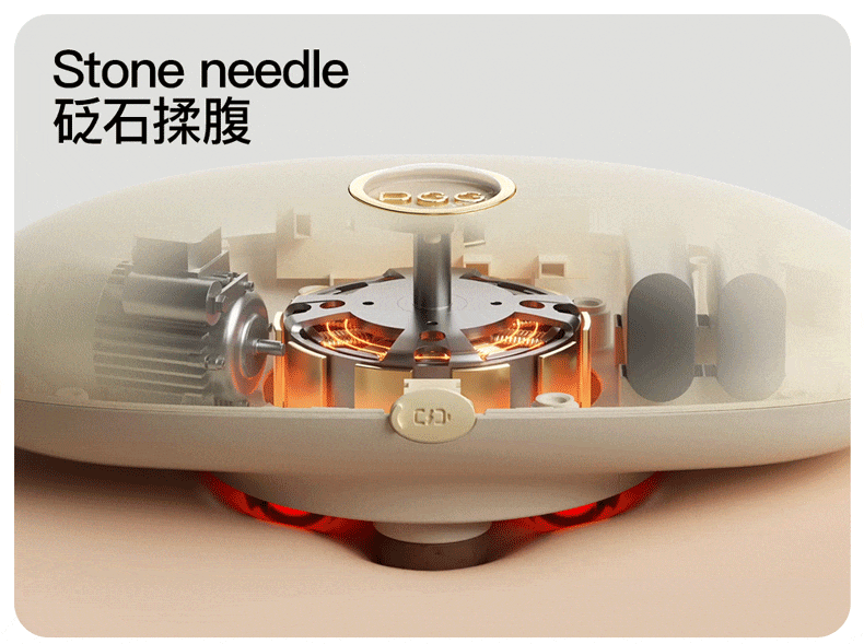 【中國直郵】 PGG 揉腹儀砭石艾灸腹部按摩器揉肚子神器促進腸蠕動便秘腹脹減肥 一個裝