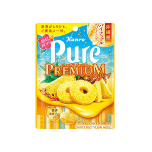 【日本直邮】 日本 KANRO PURE Gummy 高级冲绳菠萝气泡软糖 54g