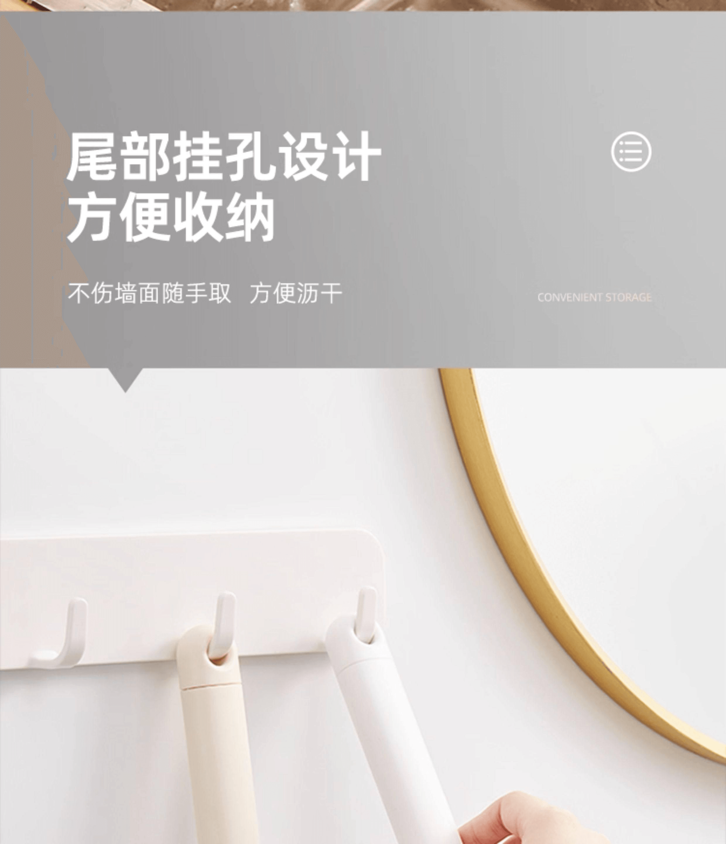 意可可 浴室縫隙刷衛生間廚房廁所瓷磚無死角清潔刷多功能硬毛刷子 奶油黃 1個