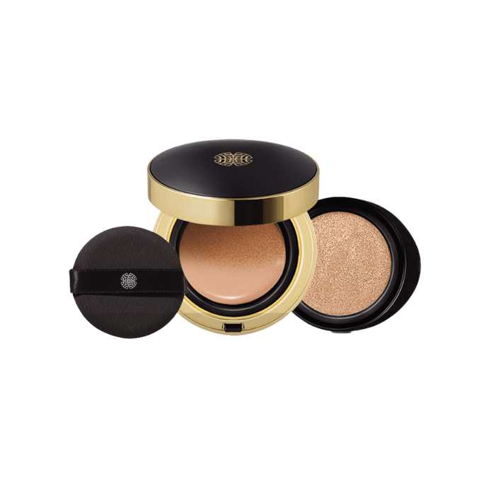 [홍콩 직배송] 오휘 아쿠아 쿠션 세트 (01 페어니스) (본품 15g + 리필 15g) 보습 & 커버, 자연스러운 피부 연출, 오래 지속 & 다크닝 없음