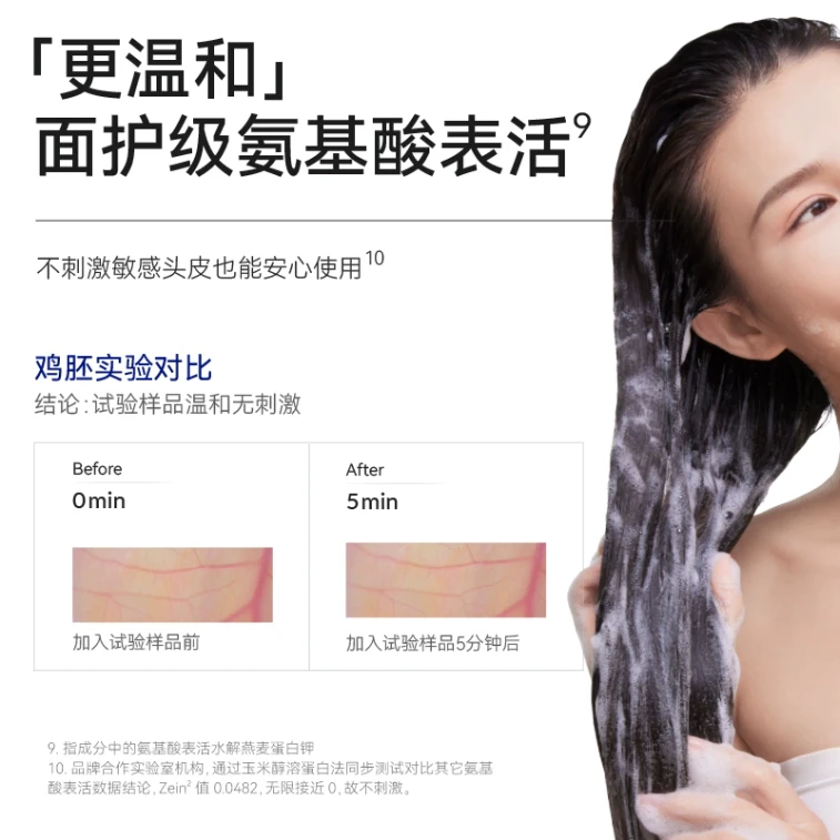 【中国直邮】 满婷 氨基酸控油去屑洗发乳250ml 去屑小蓝方 止痒清爽 3