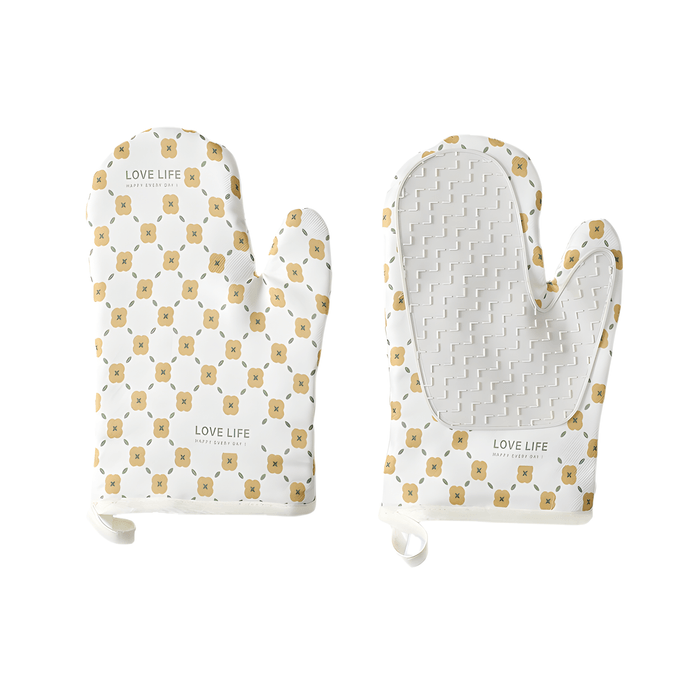 Thickened Heat Protective Hand Gloves Kitchen Oven Silicone Hand Clips