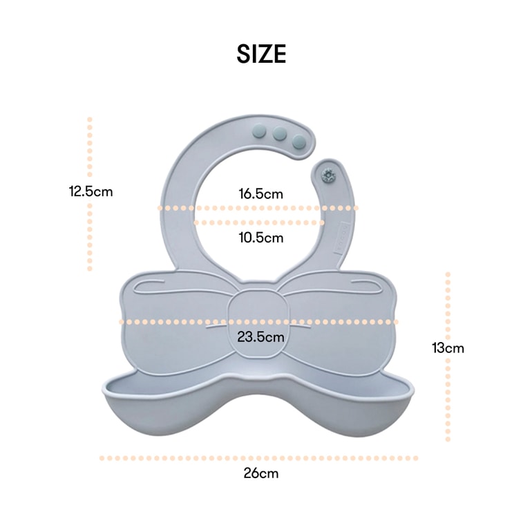 아기 실리콘 턱받이 먹는 턱받이 방수, 바닐라 블루 5