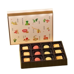 張鳳記 廈門非遺文創糕點禮盒 鳳梨酥+冰心綠豆皇+桂花荔枝酥+蘋果酥 12枚入 510g【廈門經典伴手禮】【春節年貨必買】