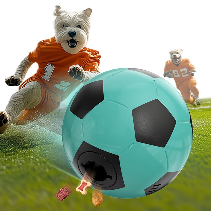 DOG GIGGLE TREAT FOOTBALL Blue 1PCS