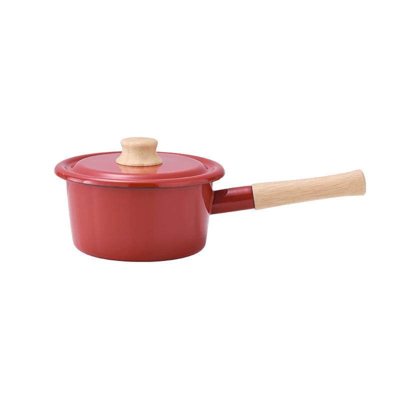 网易严选日本珐琅搪瓷长柄锅5色长柄锅1 6l 酒红 亚米