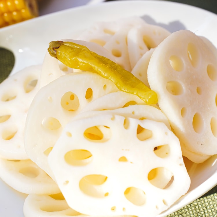 GQSH Sliced Lotus Root in Water, Malatang Side Dishes,11.64oz