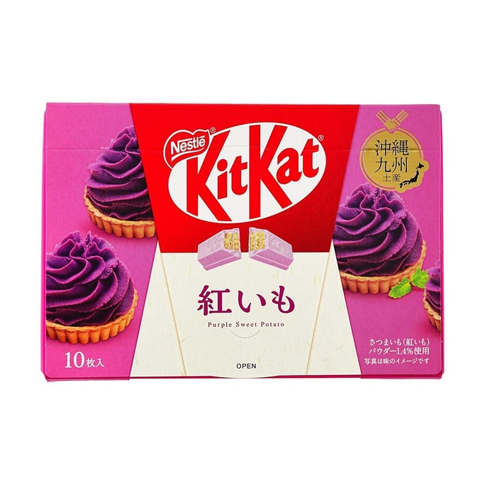 日本NESTLE雀巢 KITKAT奇巧 巧克力威化棒 紫薯味 116g【沖繩九州限定】