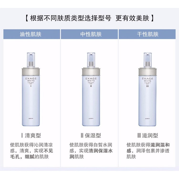 Albion Exage White Pure Whitening Milk III 200g - Yami.com