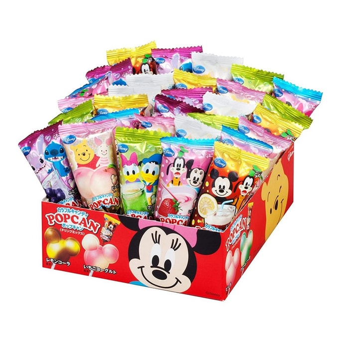 【日本直邮】Glico固力果 迪士尼米奇头棒棒糖卡通水果糖30支/盒
