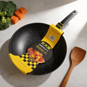 炊大皇 新高丽麦饭石炒锅 不粘炒锅 32cm 电磁炉燃气灶通用