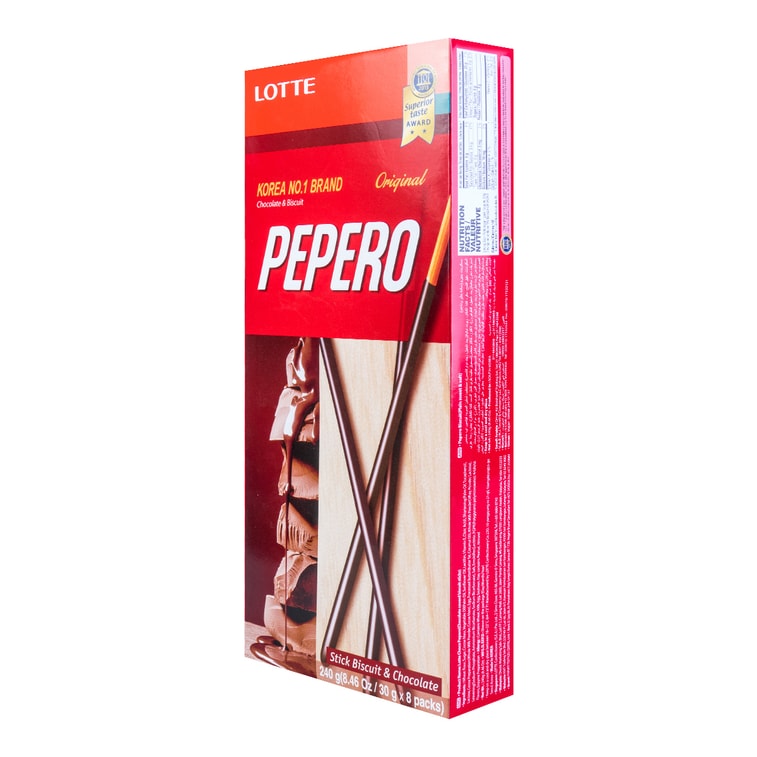 韩国LOTTE乐天 PEPERO 巧克力饼干脆棒 一盒有8包 240g【Stray Kids代言同款】【包装随机发】 13