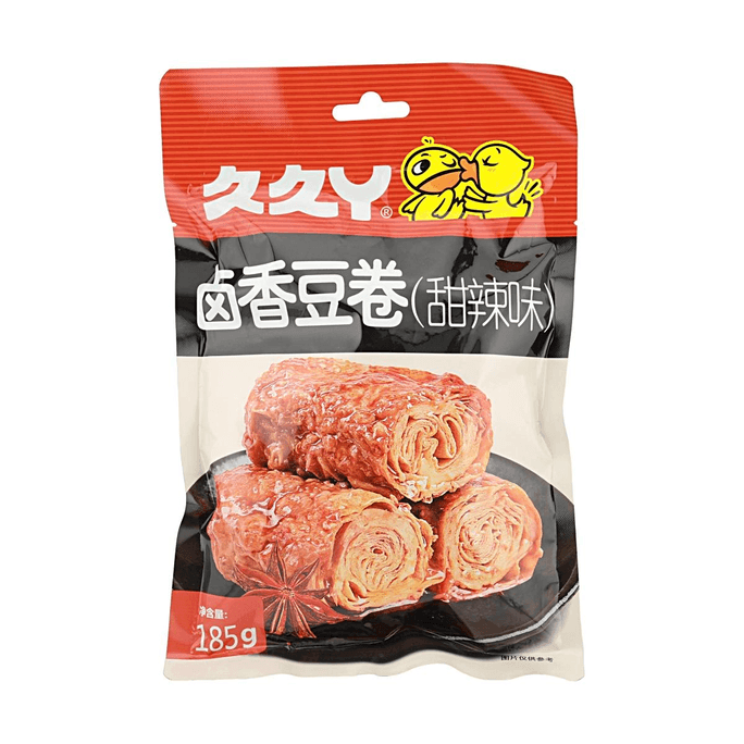 久久丫卤香豆卷甜辣味 185g【地道卤香】【甜辣过瘾】