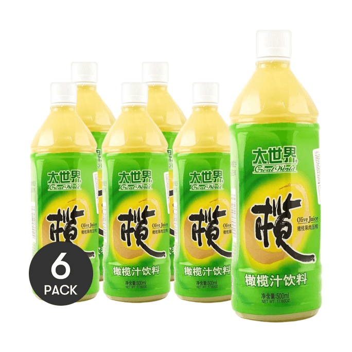 【福建特产】大世界 橄榄汁 500ml *6【6份超值装】