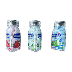 Mint+Jasmine+Strawberry Oral lozenges Sugar free Mint Sugar Breath Freshness Vitamin C Candy Oral lozenges 38g * 3 bottles