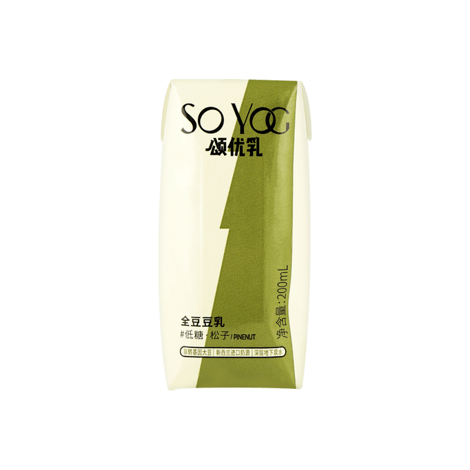 颂优乳 低糖全豆豆乳 轻食早餐豆奶 松子味 200ml