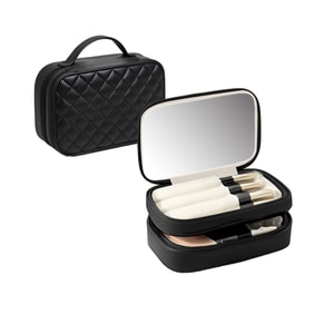New Travel Essential Portable Storage Makeup Bag Diamond Black 1 Piece