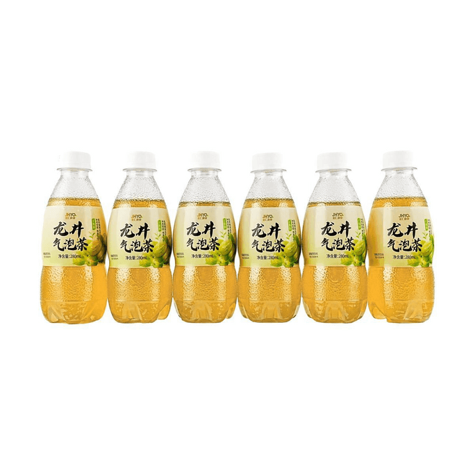 롱징 녹차 포도 탄산수, 9.46 fl oz*6병【무지방】