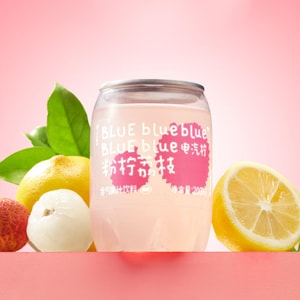 Mini Fruit Juice Sparkling Water, Pink Lemon & Lychee Flavor, 6.76 fl oz【Low Calories Low Sugar】