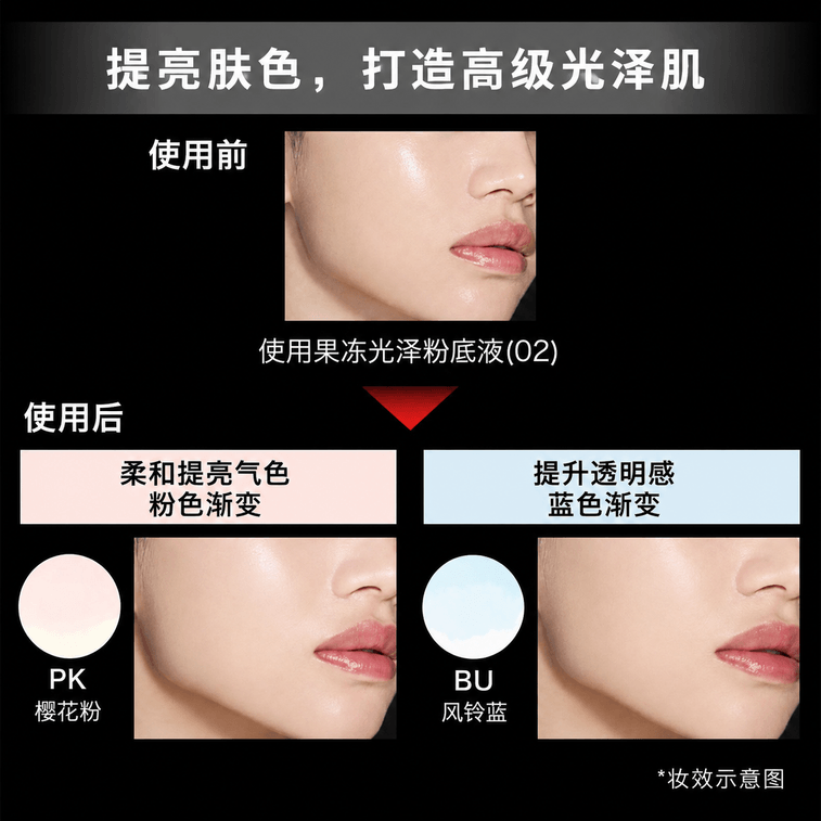 Jelly Glow Color Setting Powder BU Clear Blue 5.7g 3