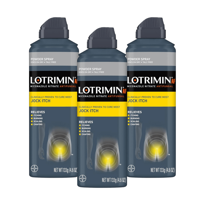 Lotrimin AF Miconazole Nitrate 2% Powder Spray 133g For Jock Itch Relief