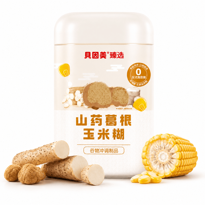 Beiinmei Ge Gen Yam Corn Paste Corn Soup Monkey Head Mushroom Meal Replacement Full And Low Fat [Ingredients Clean] Yam Ge Gen Corn Paste 1 Can (500g)