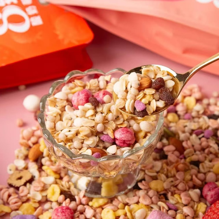  好麦多 酸奶莓莓水果麦片 营养代餐冲饮即食麦片 202g【大颗酸奶块】【泡酸奶牛奶 搭配冰激凌】 3