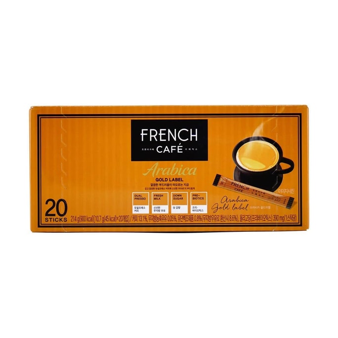 韓國FRENCH CAFE 金牌即溶咖啡粉 即時沖泡 20條裝 214g