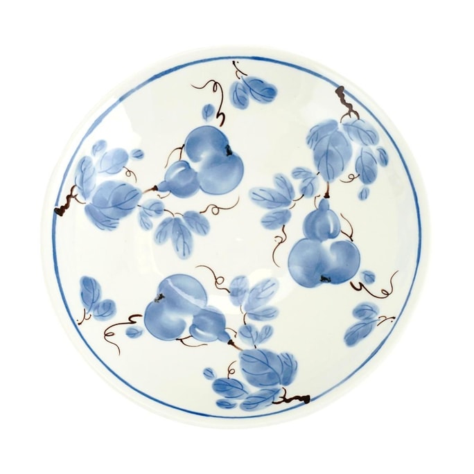 7.5 - Inch Round Plate with Japanese - style Design, from Auspicious Fortune and Blessing Tableware 19 * 19 * 4.2CM