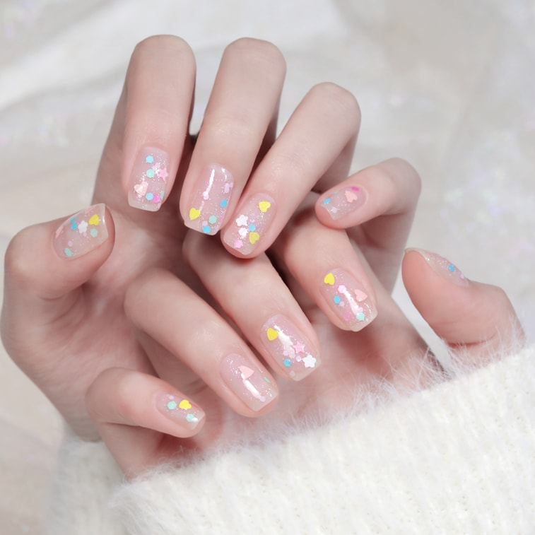 Color Fusion Water Based Nail Lacquer # Rainbow Diamond Dust 12ml 3