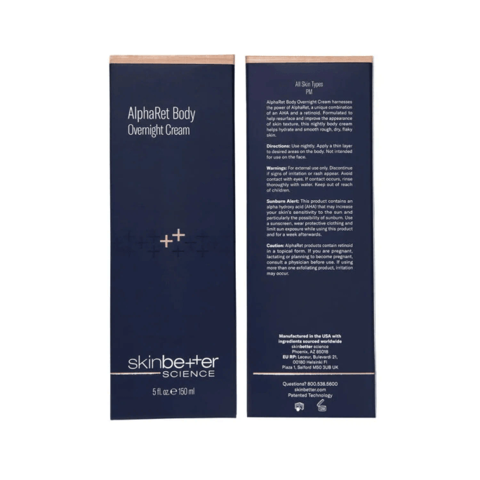 AlphaRet Body Overnight Cream 150 mL: Advanced Anti-Aging Retinoid Body Treatment for Smooth, Youthful Skin