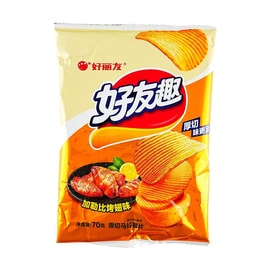 大陸版ORION好麗友 好友有趣 厚切薯片 加勒比海烤翅口味 70g
