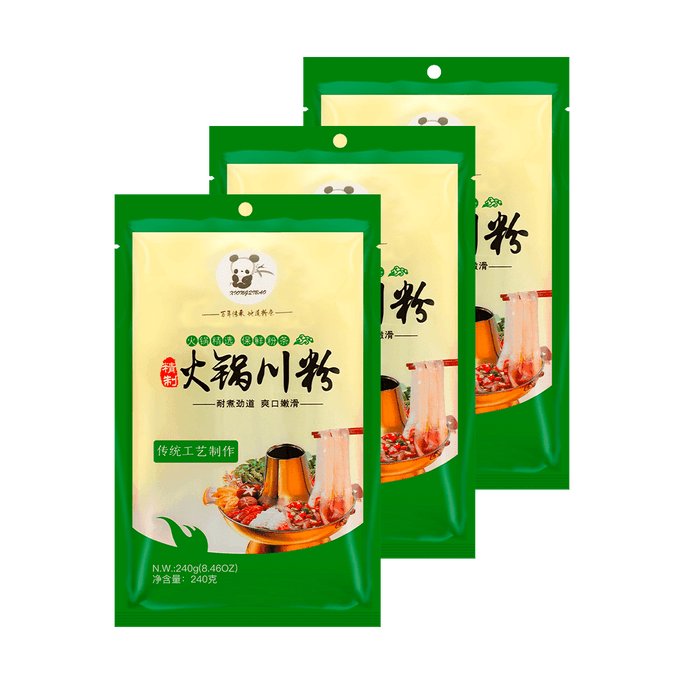 【Value Pack】Panda Sichuan Hot Pot with Sweet Potato Noodles, 8.46oz*3