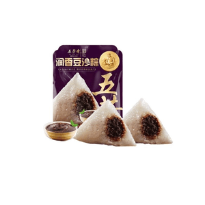 【中国直邮】 五芳斋 粽子润香豆沙粽真空嘉兴粽子端午节早餐速食2个*140g*1袋
