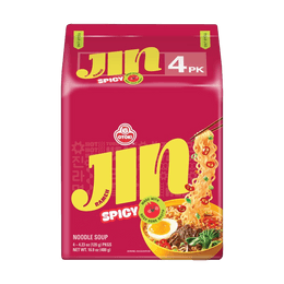 韩国OTTOGI / OTOKI不倒翁 JIN拉面 辣味 4包入 480g 【BTS同款】【Jin同款】【韩国国民泡面】新老包装随机发