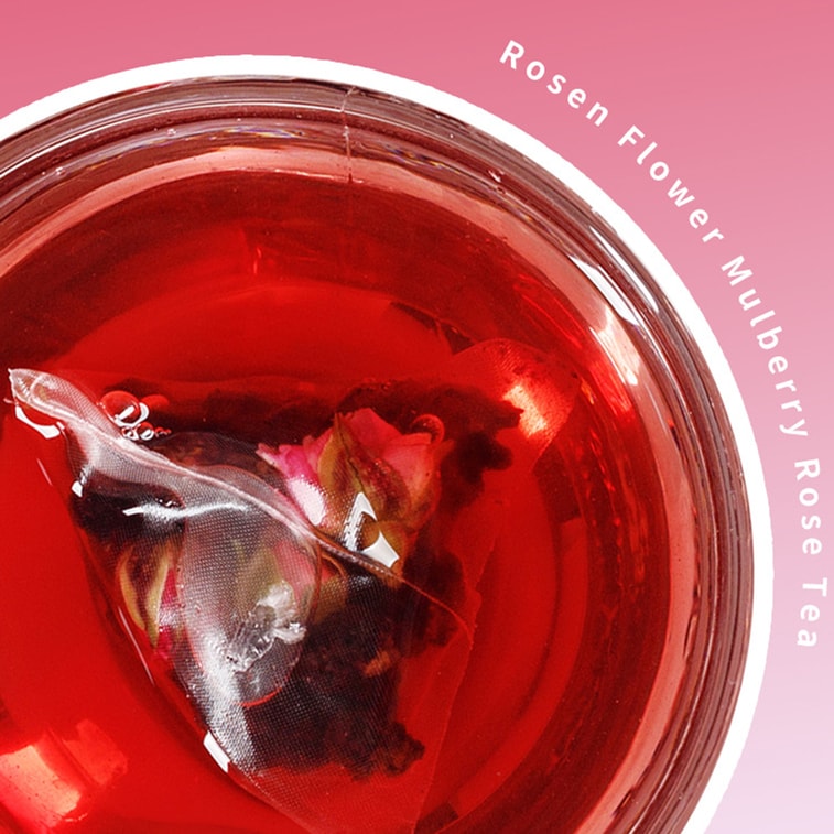 【Expédition directe du Canada】 Thé à l'hibiscus, mûre et rose 100g (5g x 20 sachets) Riche en anthocyanes + Vitamine C, une tasse par jour pour une peau lumineuse, thé de l'après-midi aux fruits et fleurs, cadeau de fête, mélange de sachets de thé 5