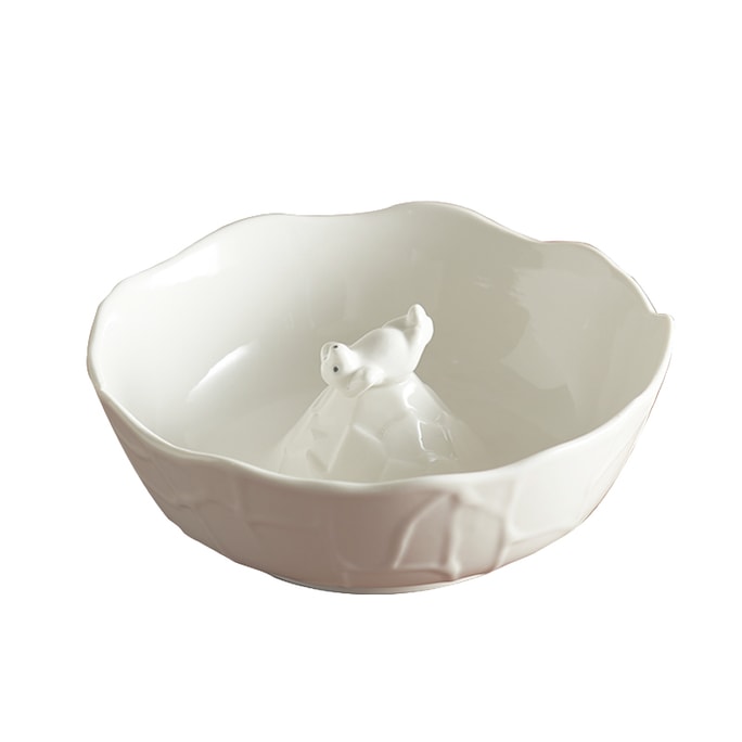 PEAULEY Nordic Ceramic Bowls with Polar Bear centred A 1 each