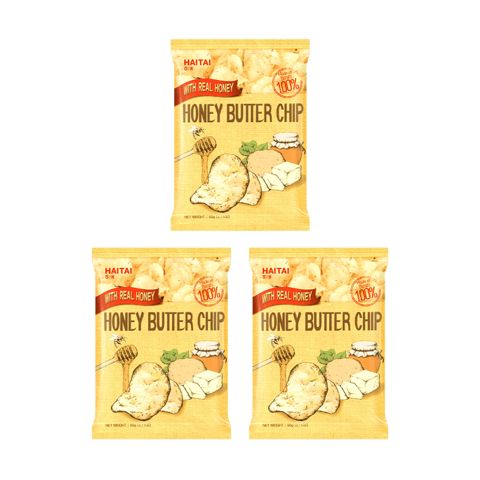 【Value Pack】Korean Honey Butter Potato Chips - 3-Bags* 2.11oz