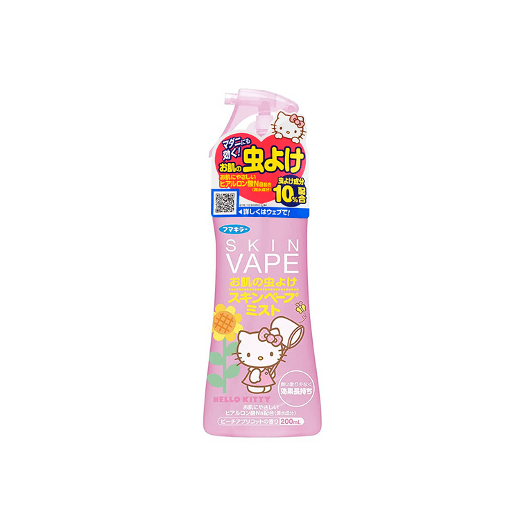 日本VAPE 防叮咬喷雾液孕婴户外便携全家可用长效驱蚊 Kitty限量版 粉瓶  200ml 【夏季户外】 5