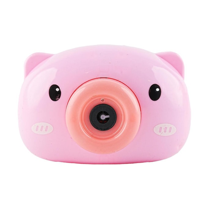 Piggy Bubble Camera Toy Includes Bubble Water+Strap