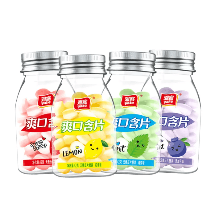 【中國直郵】雅客爽口含片無糖薄荷糖 黑加侖口味42g