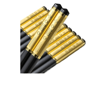 【Double Blessing Fortune】Household Alloy Chopsticks 10‑Pairs 1‑Pack