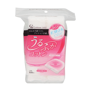 【日本直邮】 日本 白元株式会社 柔软丰润化妆棉 100枚入