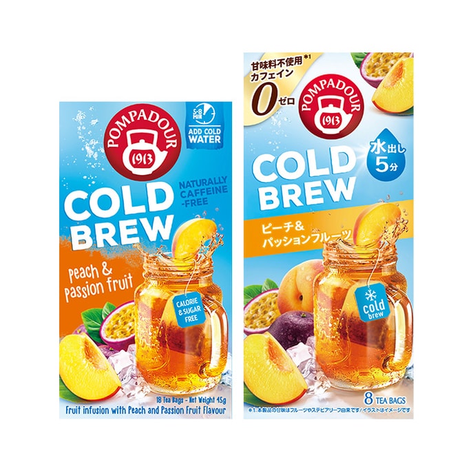 【日本直邮】 日本 Tea Boutique 蓬巴杜 冷泡茶 桃子 百香果 20g