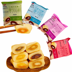 中國 禦食園 北京禮物 (花生 栗子 綠豆 黑芝麻) 新豆麵兒驢打滾 8粒 四袋分裝 多口味混合裝 240克