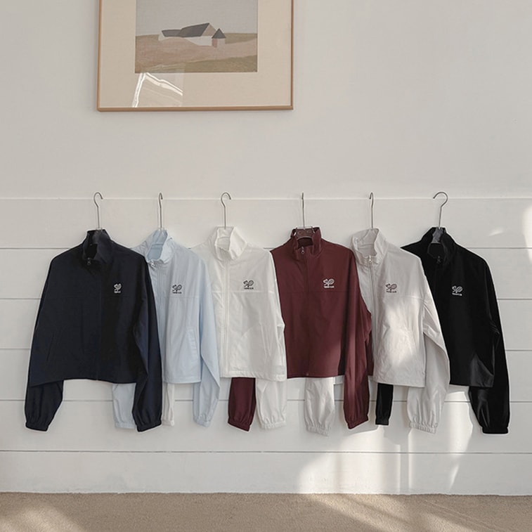 【中国直邮】 HSPM 原纱防晒轻薄速干运动薄款防晒衣开衫 石膏米灰M 1件 8