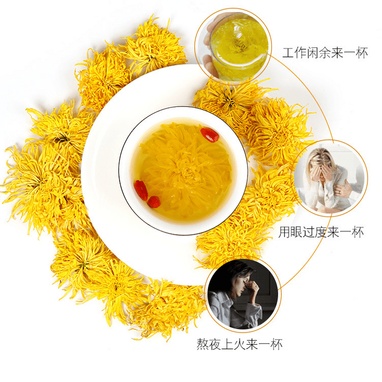 采悠山庄 黄山金丝皇菊罐装 大朵菊花茶 20g【降火祛燥 清肝明目】 5