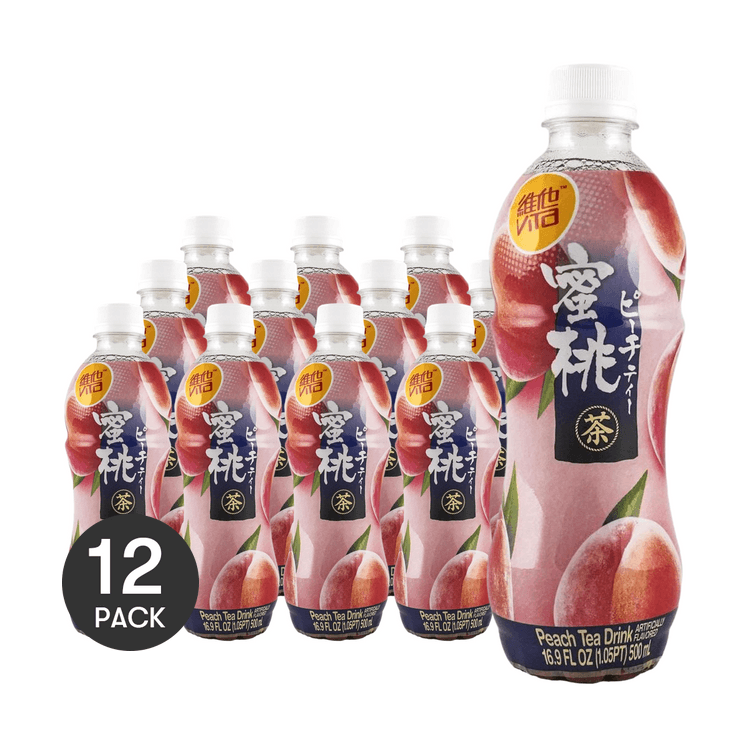 香港VITASOY 蜜桃茶日式蜜桃饮品500ml*12【12瓶装】 - 亚米
